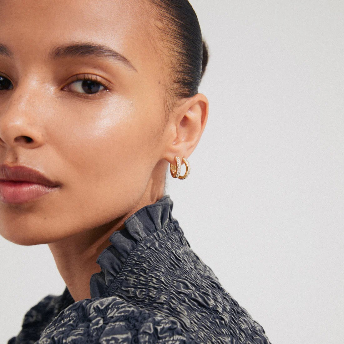 Pilgrim | Bloom Recycled Crystal Hoop Earrings