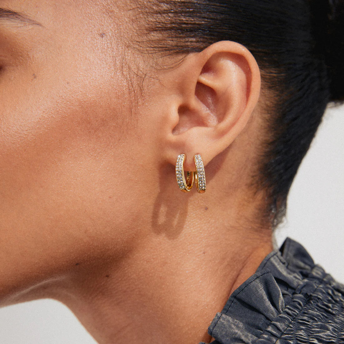 Pilgrim | Bloom Recycled Crystal Hoop Earrings