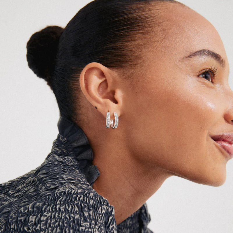 Pilgrim | Bloom Recycled Crystal Hoop Earrings