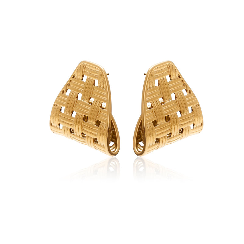 Silk & Steel Lattice Earring