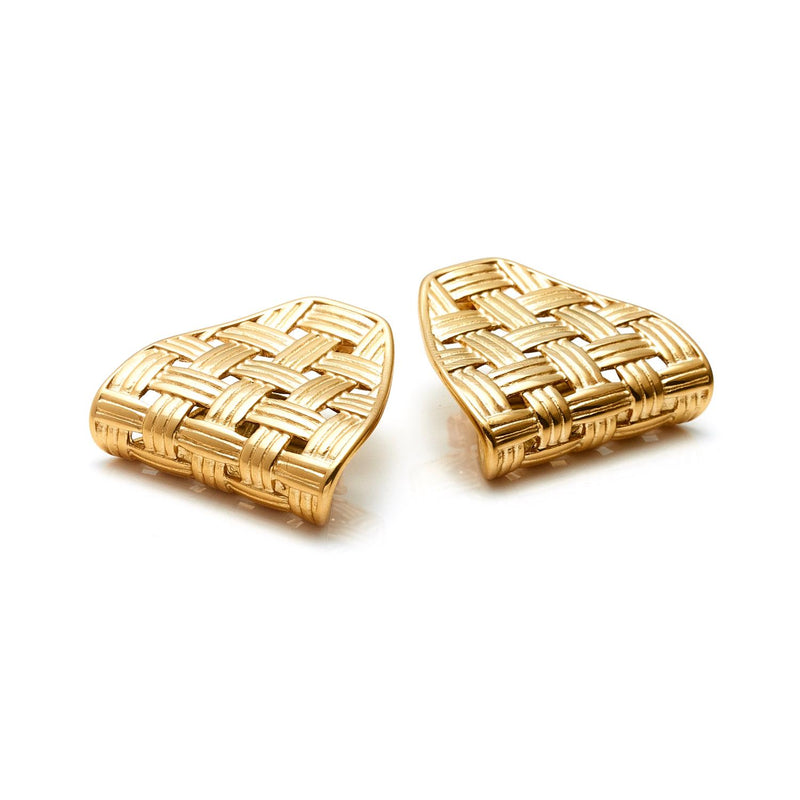 Silk & Steel Lattice Earring