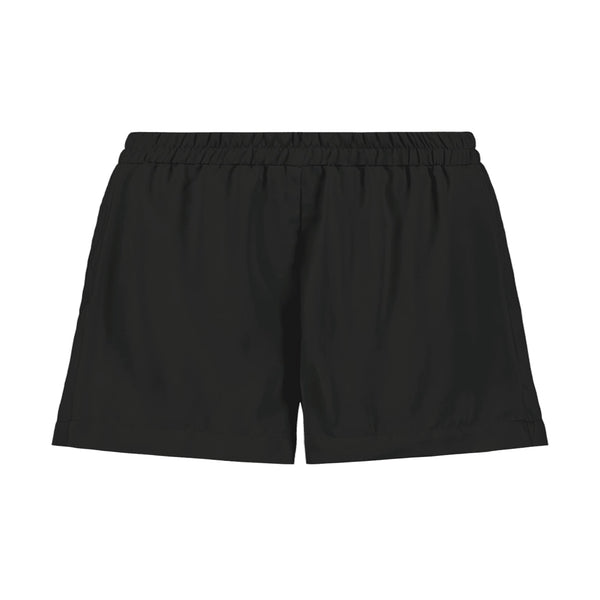 Black Boxer Shorts with Elastic Waistband